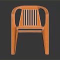 Orange Plastic Armchair Sleek Modern Design for Indoor Outdoor Spaces