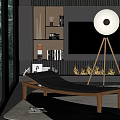 Modern Lounge Chair In Cozy Living Room With Fireplace Floor Lamp And Bookshelf