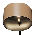 Modern Floor Lamp With Cylindrical Shades In Beige And Brown Tones