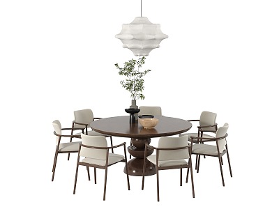 Middle style dining table and chair model