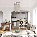 Modern Living Room Interior Design With Sofa Coffee Table Pendant Light Rug And Green Plant