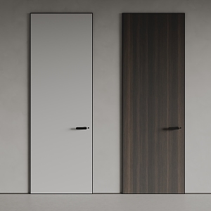 CASSINA Minimalist Door Wooden Door Invisible Door 3d model