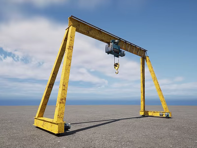 Gantry Crane Rusty Gantry Crane Dock Gantry Crane 3d model