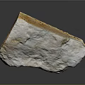 Natural White Yellow Stone Block With Raw Textured Surface And Reflective Base