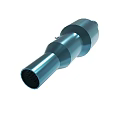 Shiny Blue Metal Tubular Component With Cylindrical Structure And Smooth Surface
