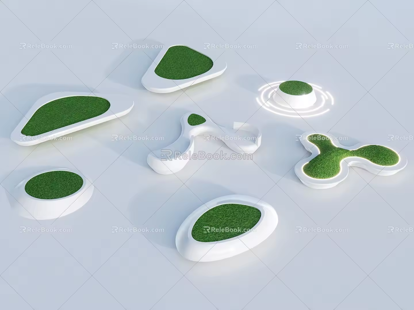 Modern Tree Pond Special-shaped Tree Pond Flower Base 3d model