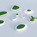 Modern Tree Pond Special-shaped Tree Pond Flower Base 3d model