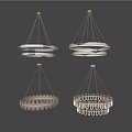 Modern Chandelier Designs Featuring Circular Rings And Decorative Patterns For Home Interior Lighting