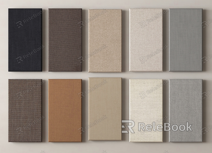 Cloth Wall Panel Background Wall Trim Panel Fabric Wall Cloth model