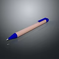 Blue And Beige Ballpoint Pen For Daily Writing And Office Tasks