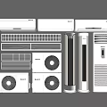 Air Conditioners And Fans Including Wall Mounted Standing Cabinet Units With Modern Design