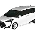 White Toyota MPV With Custom Black Front Fascia Side Skirts And Silver Alloy Wheels