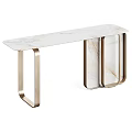 Modern Console Table With Marble Top And Metal Frame For Elegant Entryway Design 3d model