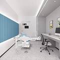 Modern Hospital Outpatient Clinic Interior With Reception Desk And Certificates On Wall