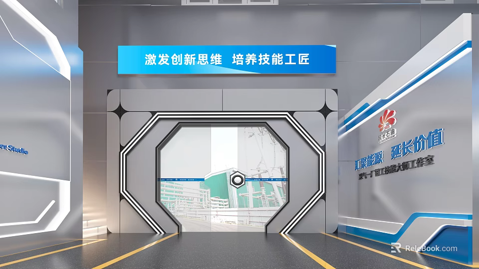 Modern Vocational College Entrance Promoting Innovative Thinking And Skilled Craftsmen Training 3d model 
