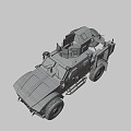 Armored weapon vehicle 3d model