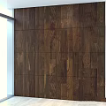 Natural Wooden Wall Panel Design With Rich Grain Texture For Interior Spaces 3d model