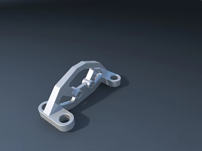 Road Infrastructure Metal Bracket Component with Holes for Support Construction 3d model