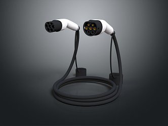 Modern charging line electric car charging line car charging line electric car charging head 3d model