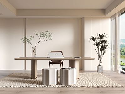 Modern study 3d model