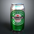 Heineken Imported Beer Brewed In Holland Premium Quality Silver Can With Green Label