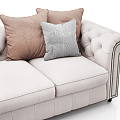 European-style three-seat sofa 3d model