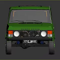 Green Vintage SUV With Square Body Design Sunroof And Classic Wheels