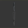 Modern Tactical Firearm With Metallic Finish Magazine Barrel And Dark Reflection