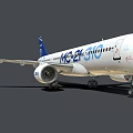 MC-21-300 Commercial Aircraft With White Body And Blue UAC Tail