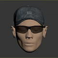 Blue Denim Baseball Cap Featuring New York Text On Mannequin Head
