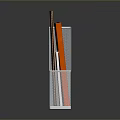 Modern Transparent Metal Mesh Bookcase With Clear Acrylic Base And Orange Red Folders