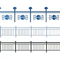 Decorative Railings With Floral Patterns And Different Color Options Blue White Black