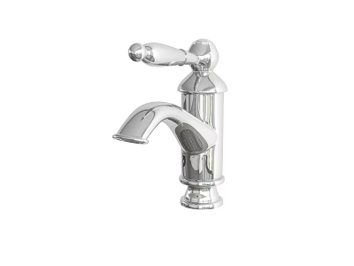 Elegant Classic Chrome Faucet With Polished Shiny Finish And Single Handle 3d model