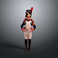 Napoleon Soldier Character With Eagle Mascot Standing In Historical Military Uniform