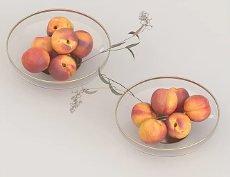 apple fruit plate 3d model