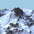 Garden Landscape Design with Snow Covered Mountain Peaks and Scenic Terrain