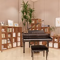 Fun Entertainment Room Interior Featuring Slide Piano Sofa Toys And Green Plants