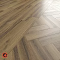 Warm Brown Wooden Flooring With Herringbone And Straight Pattern Design