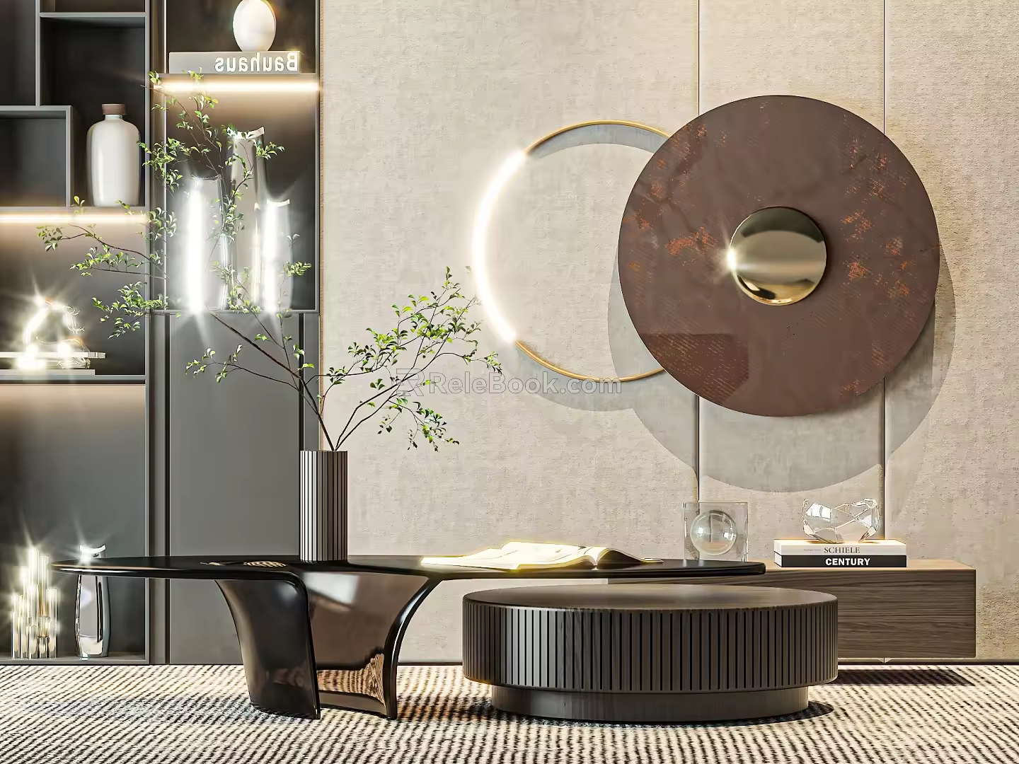 Modern Coffee Table Decorative Ornaments Side Table Vase Ornaments 3d model