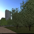 Modern Office Buildings Complex With Green Roofs Neatly Planned Surrounded By Trees And Roads