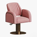 Modern Gray Armchair With Curved Armrests Swivel Metal Base Stitched Details