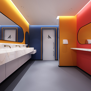 Public toilet Modern toilet 3d model