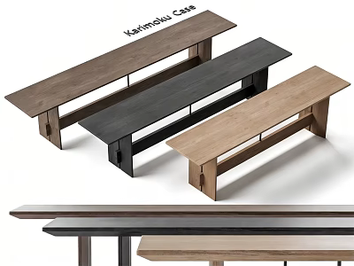 Kartell CuBe Modern Wooden Benches in Various Colors for Home Decor 3d model