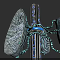 3D Rendering of Human Lungs with Bronchial Structure and Vascular Network