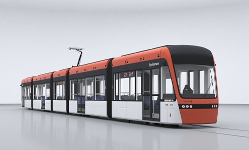 Modern Tram 3d model