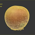 Fresh Ripe Red Apple With Sticker On Dark Reflective Surface