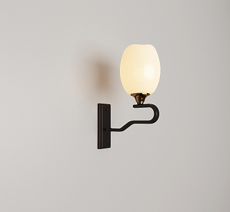 New Chinese simple wall lamp 3d model