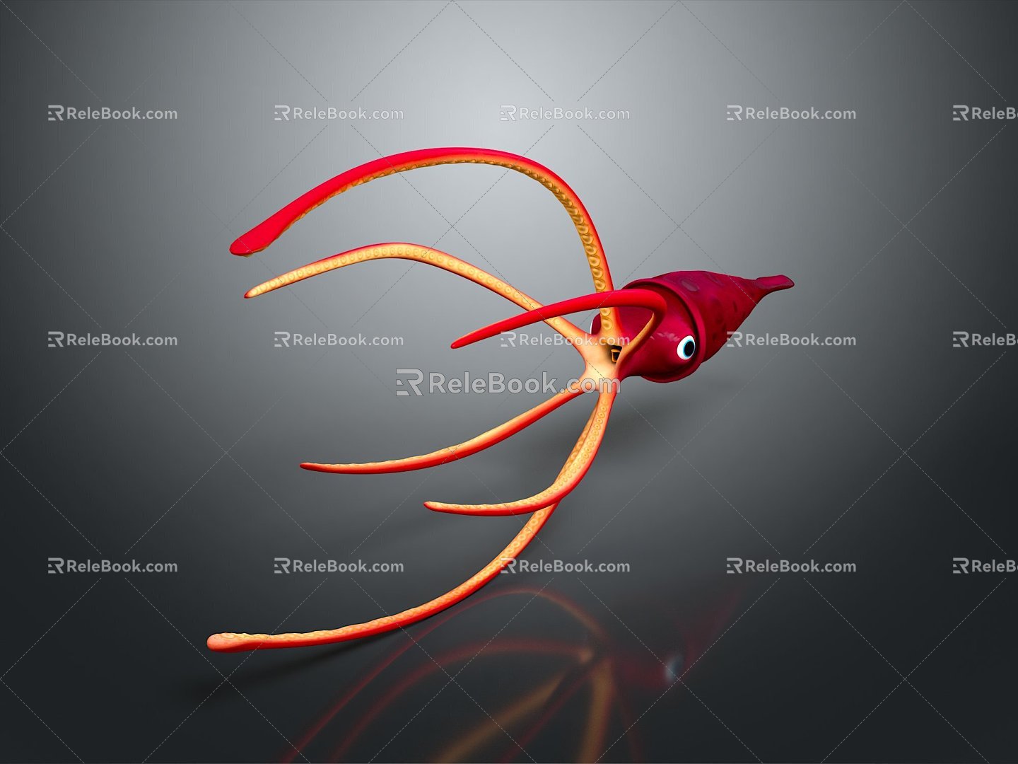 Cuttlefish Squid Cuttlefish Squid Squid Octopus Beads Squid Octopus Octopus Heart-fin Whip Squid 3d model