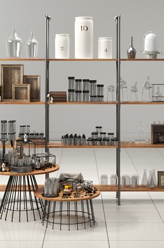 Industrial LOFT Storage Rack for Supermarket 3d model