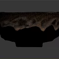 Hand Carved Sculptural Bowl with Textured Surface and Natural Brown Tones